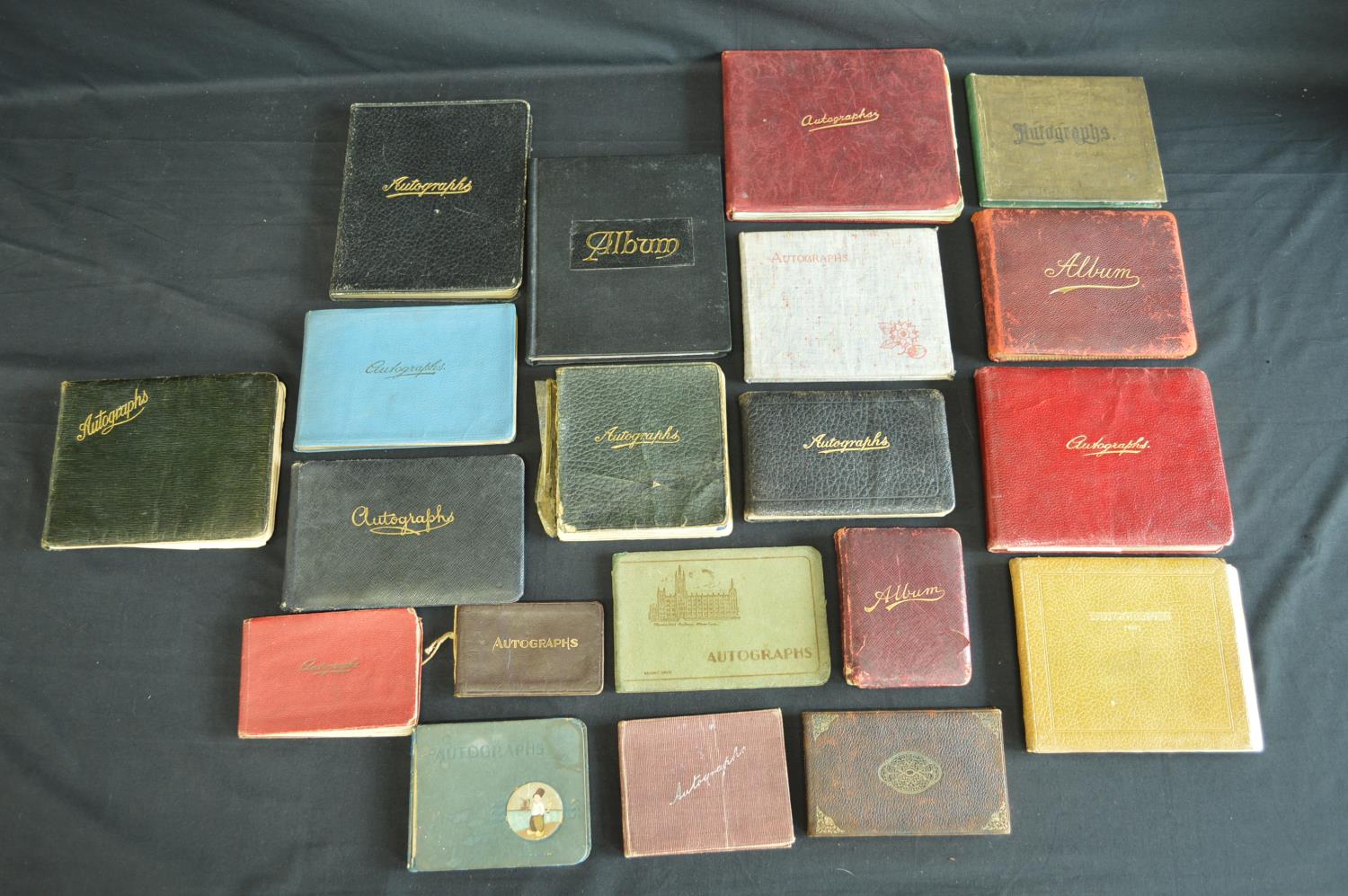 Group of twenty autograph albums having personal entries dating from the early 1900's to 1950's