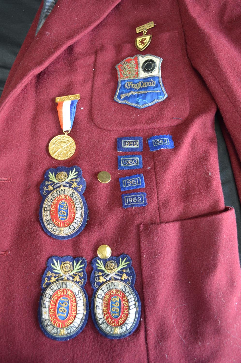 Two shooting club jackets having England cloth badges attached to breast pockets and a quantity of - Image 2 of 4