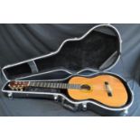 Hohner MC-04 painted acoustic guitar - 101.5cm long in hard Stagg case Please note descriptions