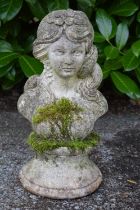 Small bust of a young lady - 42cm tall Please note descriptions are not condition reports, please