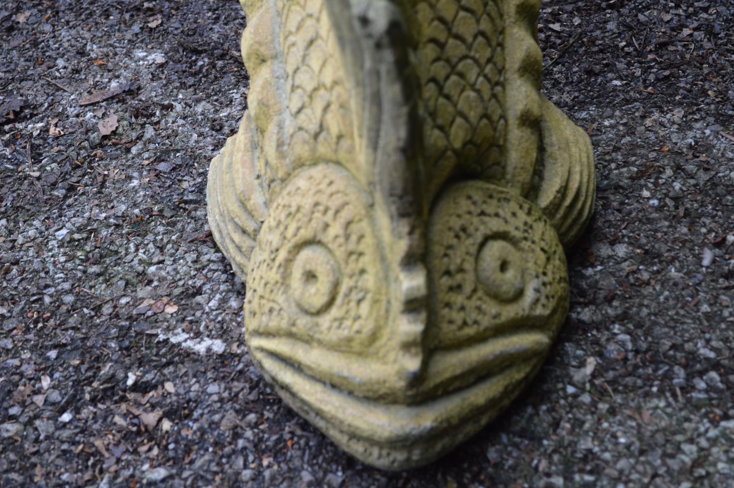 20th century statue of a Carp fish - 51.5cm tall Please note descriptions are not condition reports, - Image 2 of 2