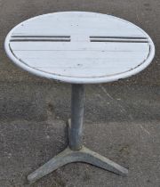 Painted circular bistro table - 61cm dia x 70cm tall Please note descriptions are not condition