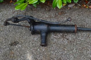 Iron black painted Warners, London well pump - 74cm tall Please note descriptions are not