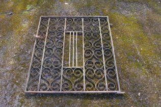 Single iron scrolled garden gate - 99cm x 117cm tall Please note descriptions are not condition