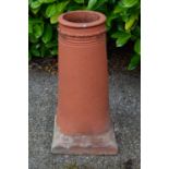 Circular topped chimney pot with square base - 30cm dia x 67cm tall Please note descriptions are not