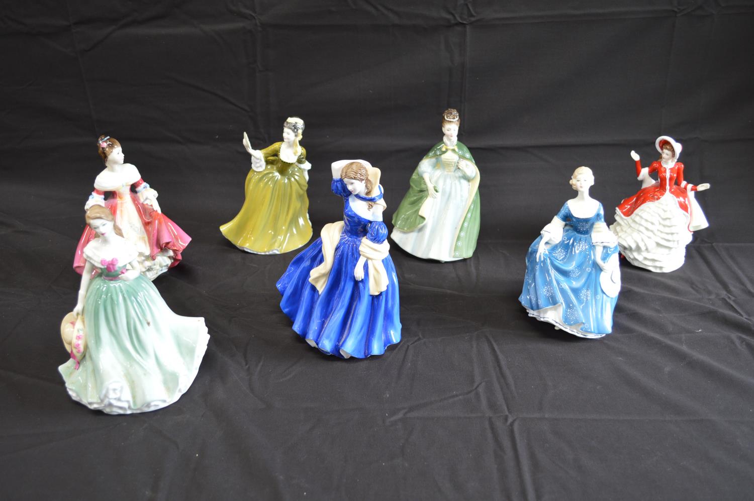 Group of seven Royal Doulton figures to comprise: Southern Belle HN2229, Cathy Limited Edition No.