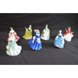 Group of seven Royal Doulton figures to comprise: Southern Belle HN2229, Cathy Limited Edition No.
