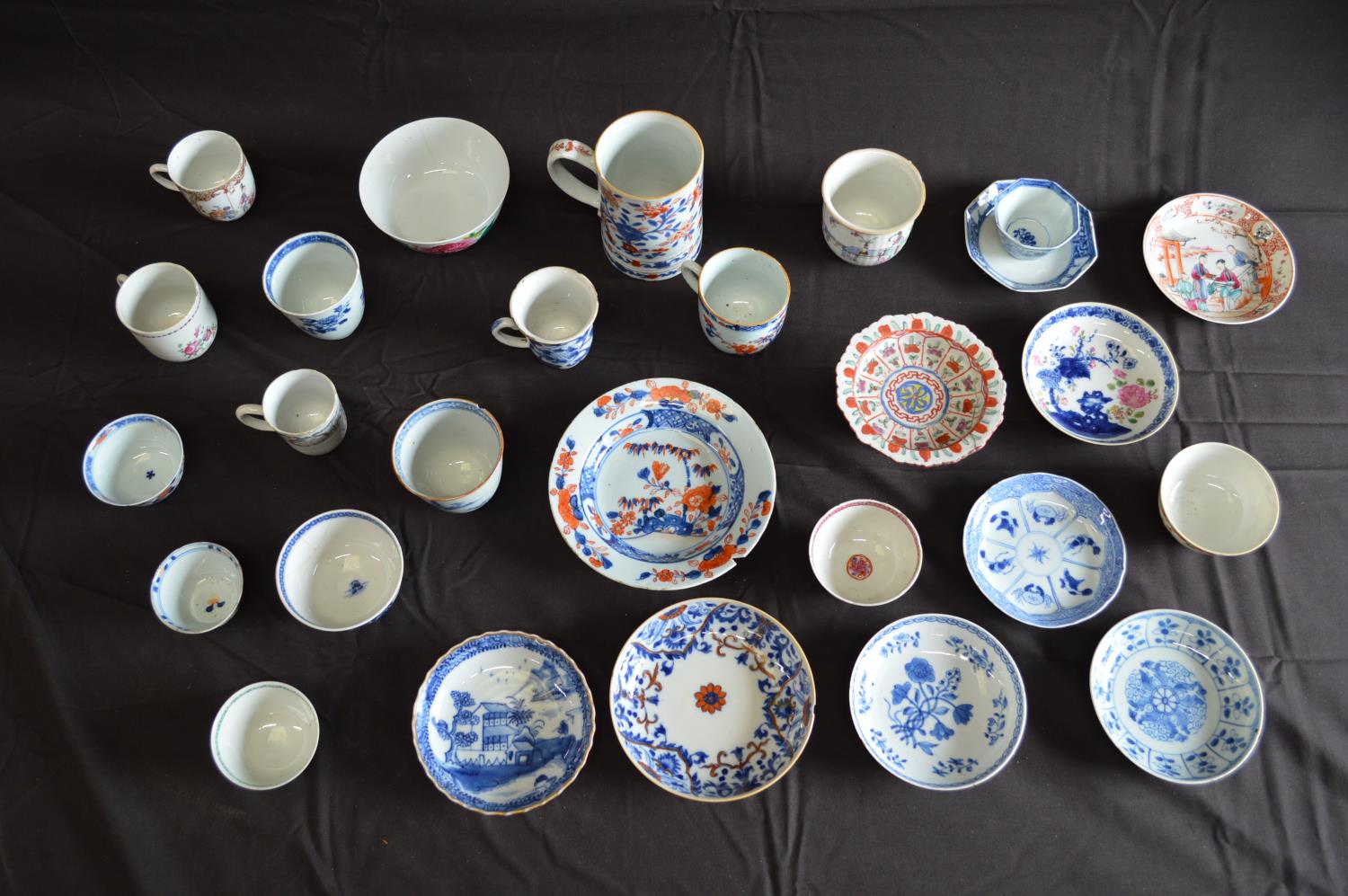 Collection of Oriental ceramics to include: tea bowls, cups, saucers and dish Please note - Image 2 of 2