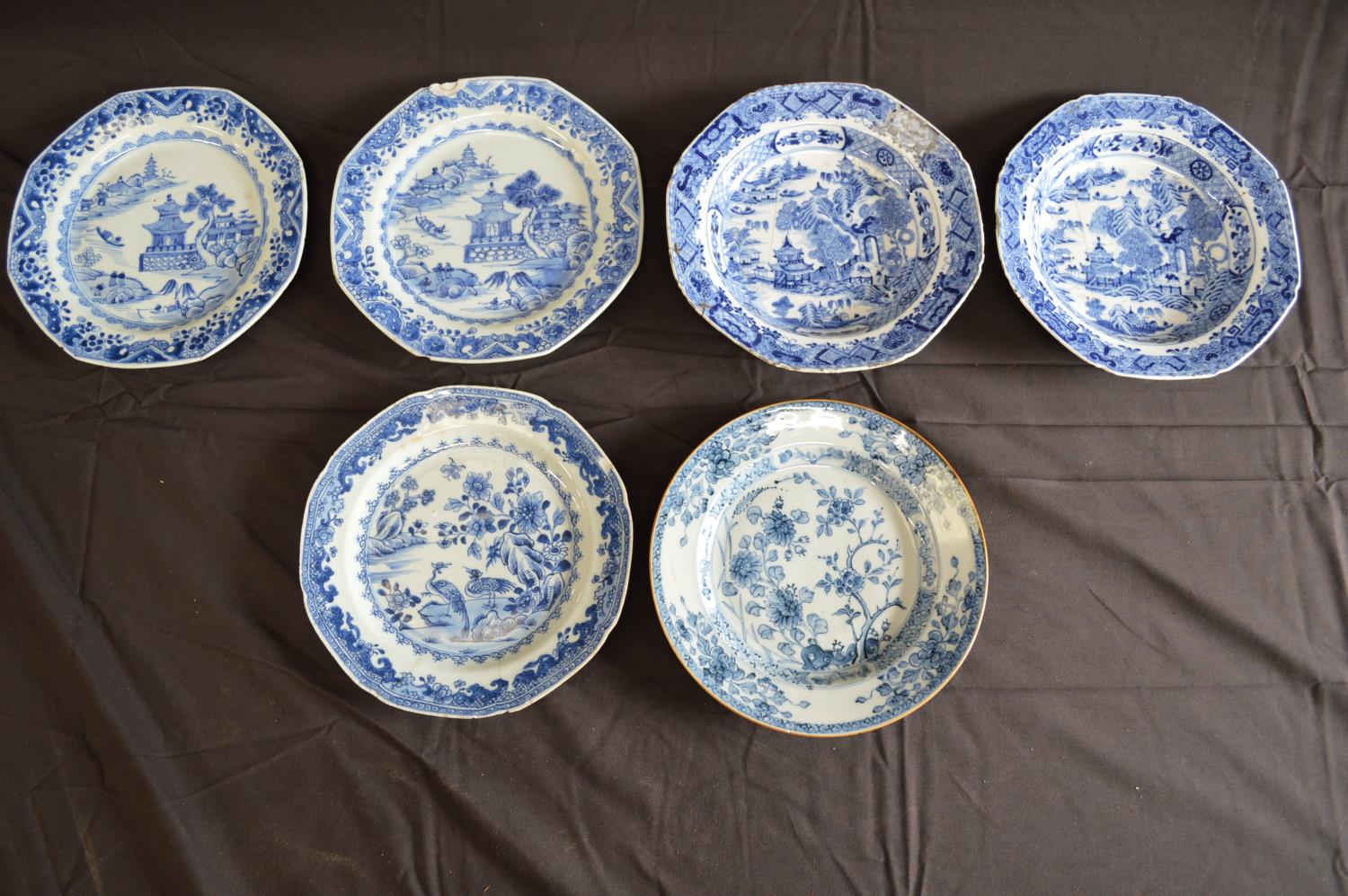 Group of eleven Oriental plates and bowls to include a pair of octagonal bowls - 22cm wide Please