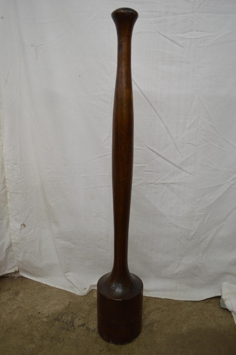 Large wooden pestle - 107cm long Please note descriptions are not condition reports, please