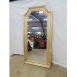 Large bevelled edge mirror with gilt painted frame - 90cm x 181cm tall Please note descriptions