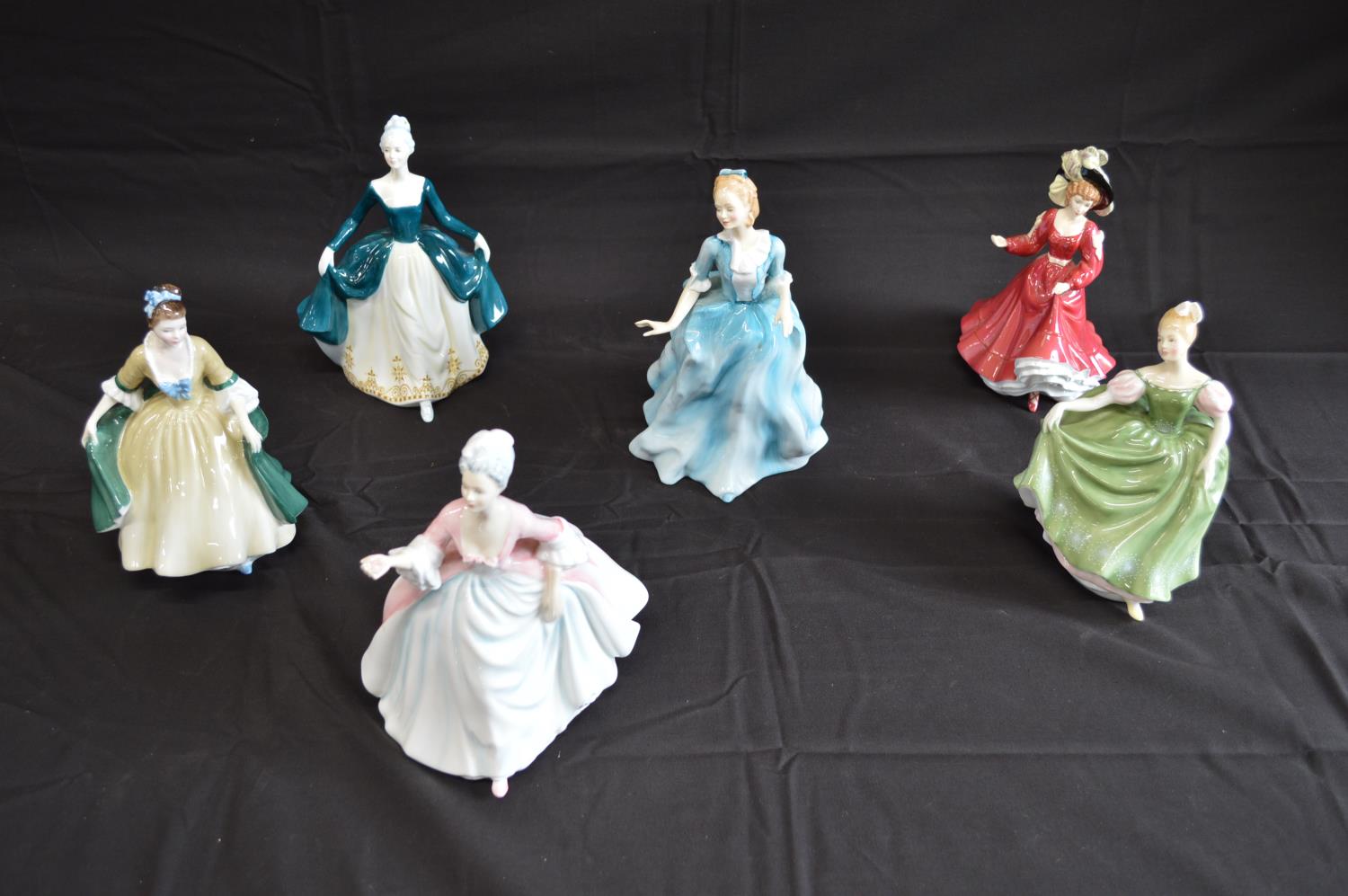 Group of six Royal Doulton figures to comprise: Patricia HN4924, Michele HN2234, Yvonne HN3038, - Image 2 of 3