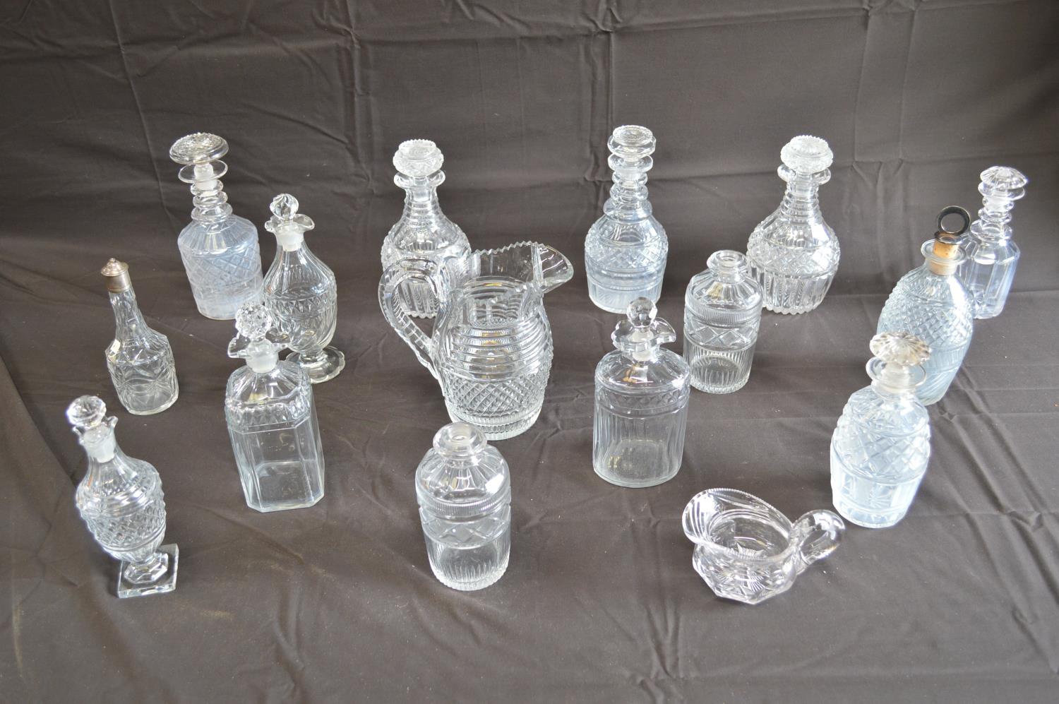 Selection of Georgian, Victorian and later glassware to include: decanters, jugs and stemmed - Image 2 of 4