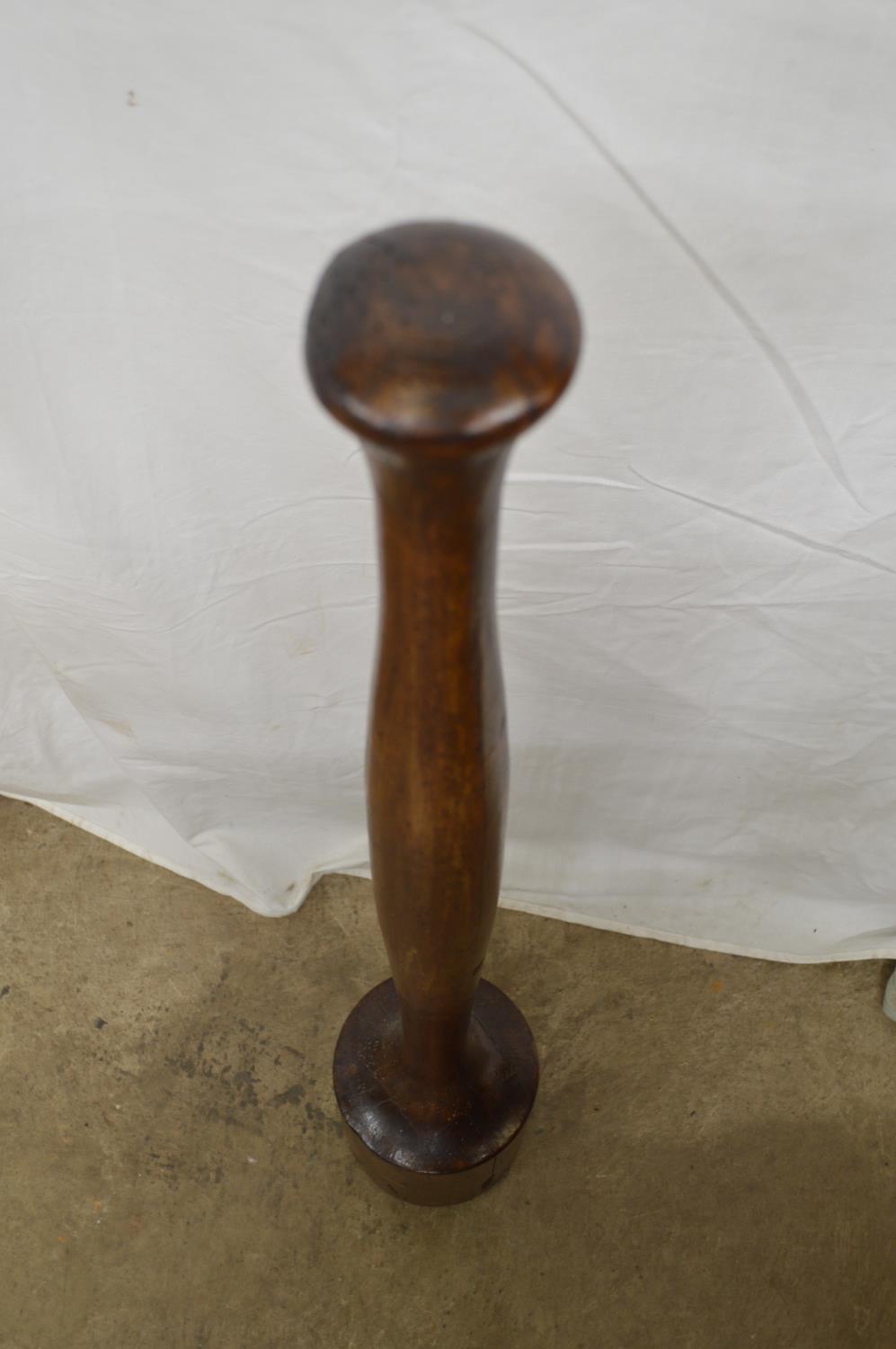 Large wooden pestle - 107cm long Please note descriptions are not condition reports, please - Image 2 of 2