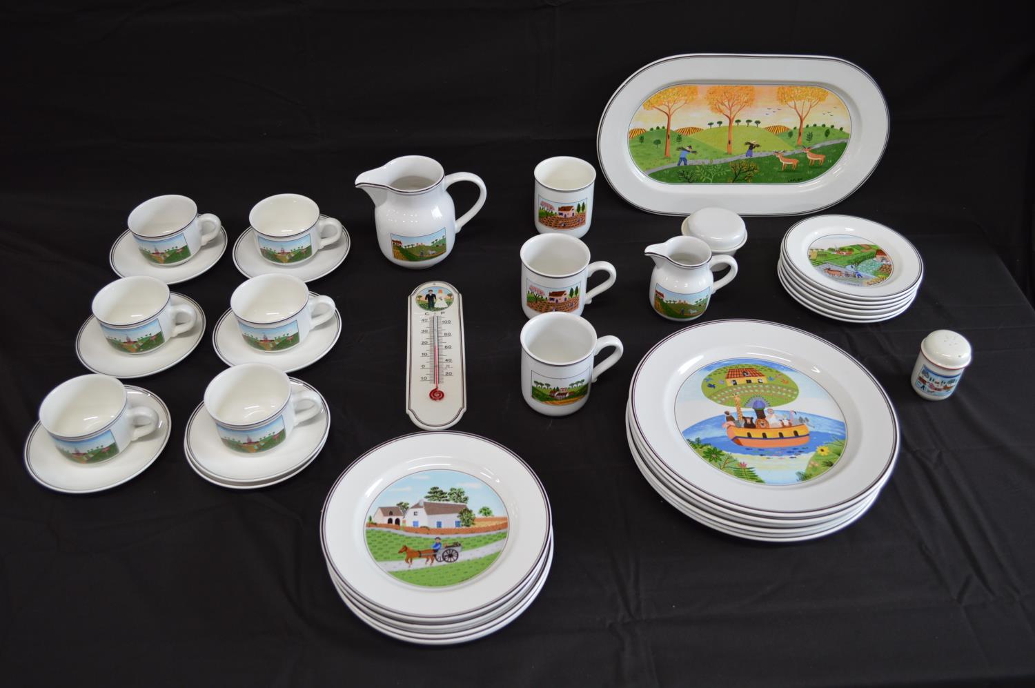 Villeroy & Boch design Naif pattern tea and dinner ware to comprise: 39cm platter, six 27cm - Bild 2 aus 4