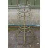 French galvanised circular bottle drying rack - 101cm tall Please note descriptions are not