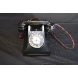 Black Bakelite 312L call exchange telephone Please note descriptions are not condition reports,