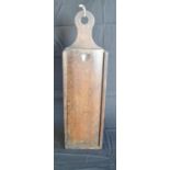 Georgian oak wall hanging candle box - 45cm tall Please note descriptions are not condition reports,