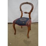 Reproduction carved balloon back childs chair - 66cm tall Please note descriptions are not condition