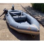 Avon Redshank dingy complete with flooring, pumps, instructions, pair of oars, Suzuki 2.5 hp four