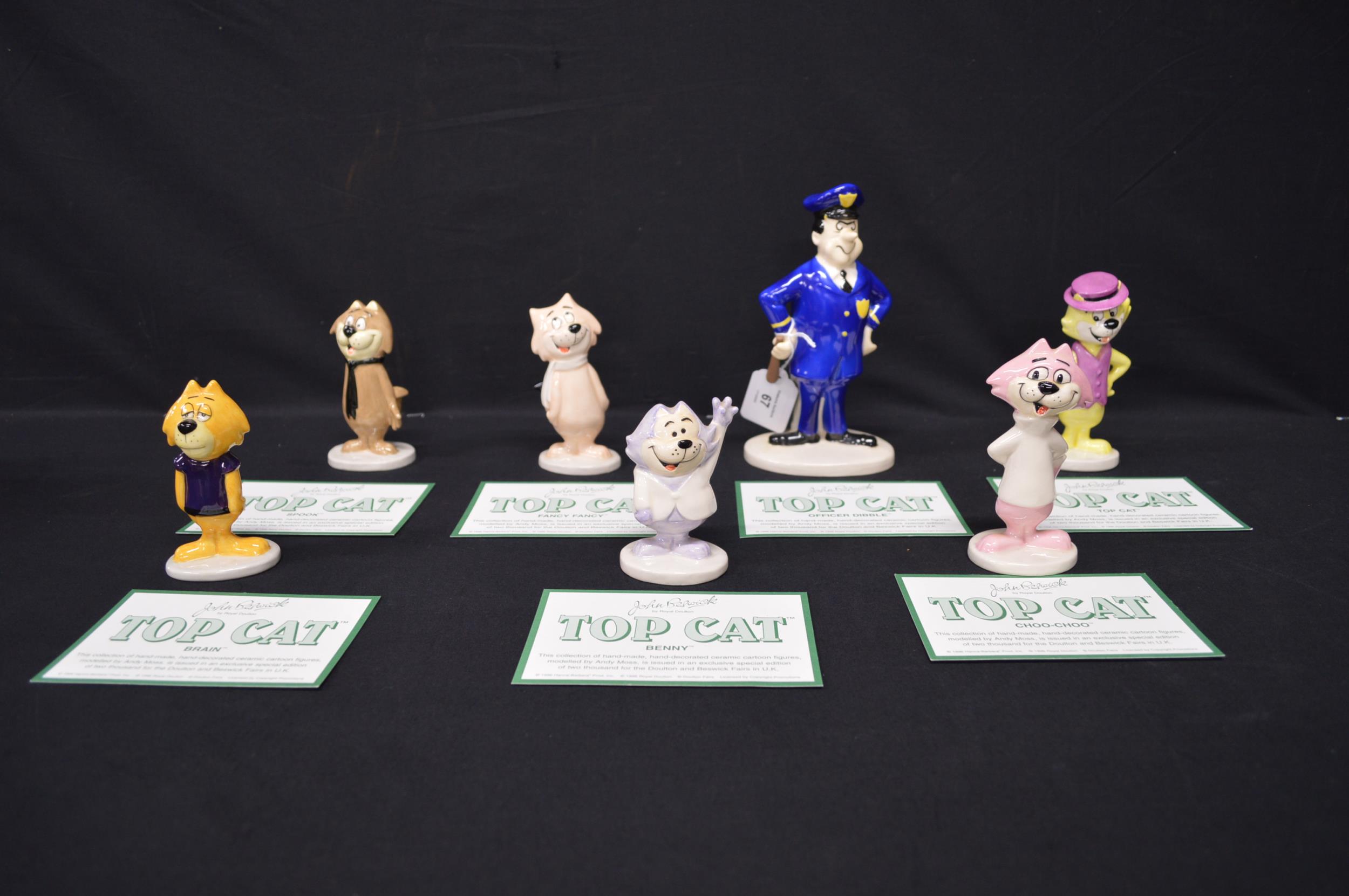 Set of seven boxed John Beswick by Royal Doulton Top Cat figures to comprise: Officer Dibble, Top - Image 3 of 6