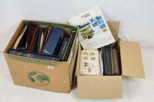 A collection of mainly British first day covers and stamps together with a collection of empty stamp