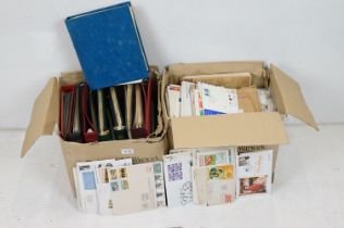 A collection of mixed loose stamps together with a collection of first day covers and a selection of