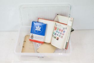 Collection of world stamps within albums & loose, featuring 3 x albums / binders of stamps, a