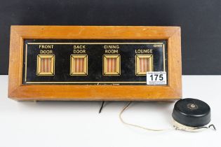 Gents of Leicester - Late 19th / early 20th century servants / butlers wooden bell call indicator