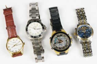 A collection of four gents wristwatches to include a Rotary example.