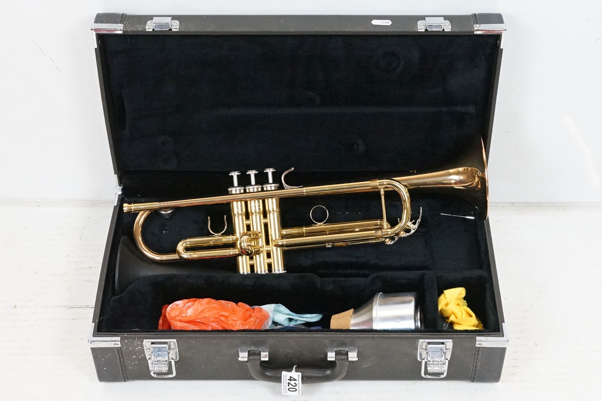 Yamaha YTR 43356 brass trumpet, serial no. 684174, with mouthpiece, in fitted case.