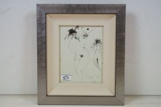 Russian School, Watercolour Study of Nude Females signed, dated and inscribed on verso, 20cm x 15cm