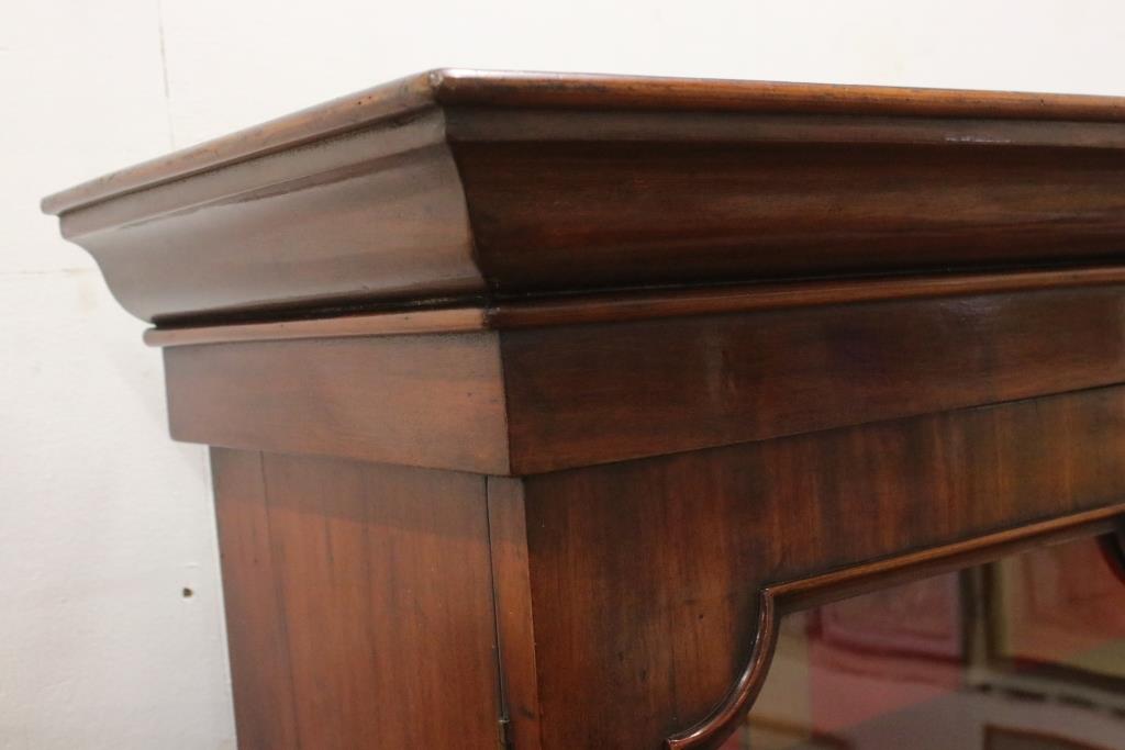 19th century Mahogany Bookcase Cupboard, the upper section with two glazed doors opening to three - Image 6 of 6