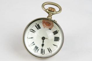 A vintage glass globe table top pocket watch.