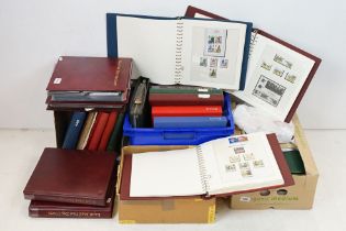 A large collection of British, Commonwealth and world stamps, mostly within albums together with a