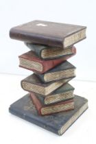 Novelty Side Table / Stand in the form of a stack of Books, 52cm high x 34cm wide