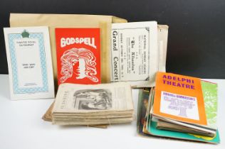 A collection of mixed ephemera to include a collection of early theatre programmes and a quantity of