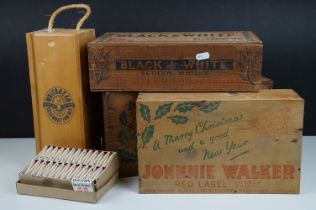 Advertising - Three whisky boxes to include Johnnie Walker Red Label, Haig 'Don't Be Vague' and