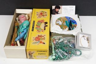 A small group of mixed collectables to include the Prince Charming Pelham Puppet, a group of eight