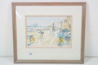 Ben Wright - original watercolour on paper painting depicting the Riva degli Schiavoni in Venice.