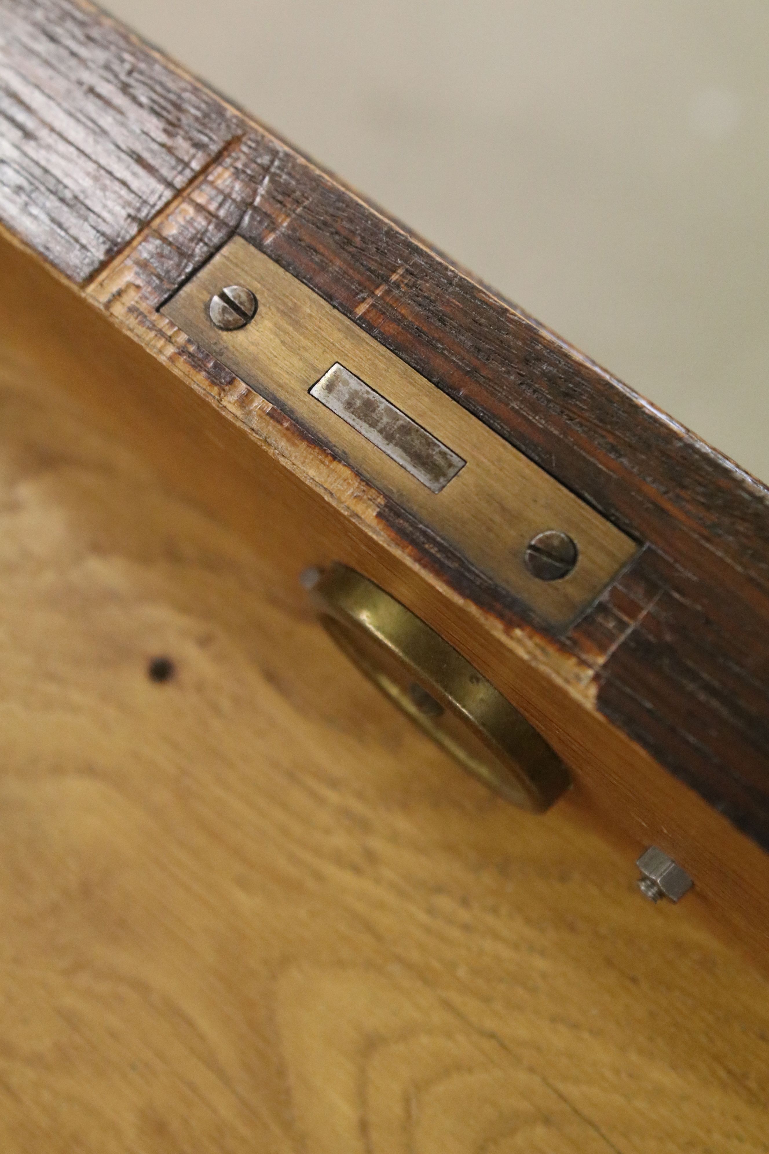 19th century Dark Oak Twin Pedestal Desk with three carved front drawers, each pedestal with heavily - Image 9 of 11