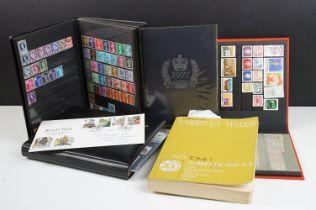 Stamps and first day covers, three albums, to include British and Worldwide examples, a 1977 The