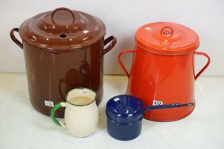 Collection of Vintage Enamel Kitchen ware