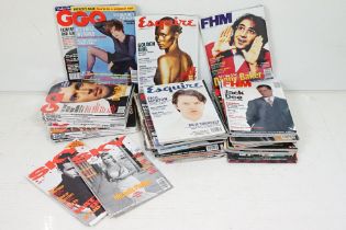 A collection of mainly GQ magazines.
