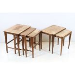 Mid century Retro Teak Nest of Three Tables, largest table 54cm high x 53cm wide x 38cm deep