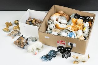 25 Danbury Mints Cats of Character porcelain figures, together with around 20 Wade porcelain figures