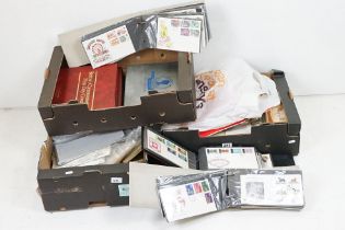 A large collection of British and world stamps together with first day covers, contained within