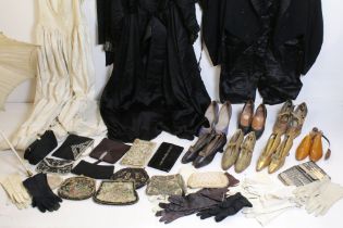 Vintage fashion - A collection of 19th century onwards clothing & accessories to include a Victorian