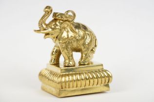 Gold Plated on Silver Elephant Document Seal