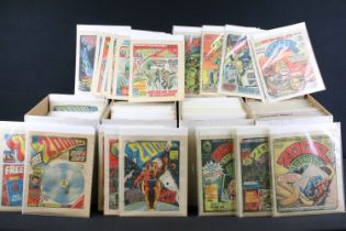 Comics - Bagged and board 2000AD Comics run of issue 1 to 78 with 2000AD issues 81 to 850 varying